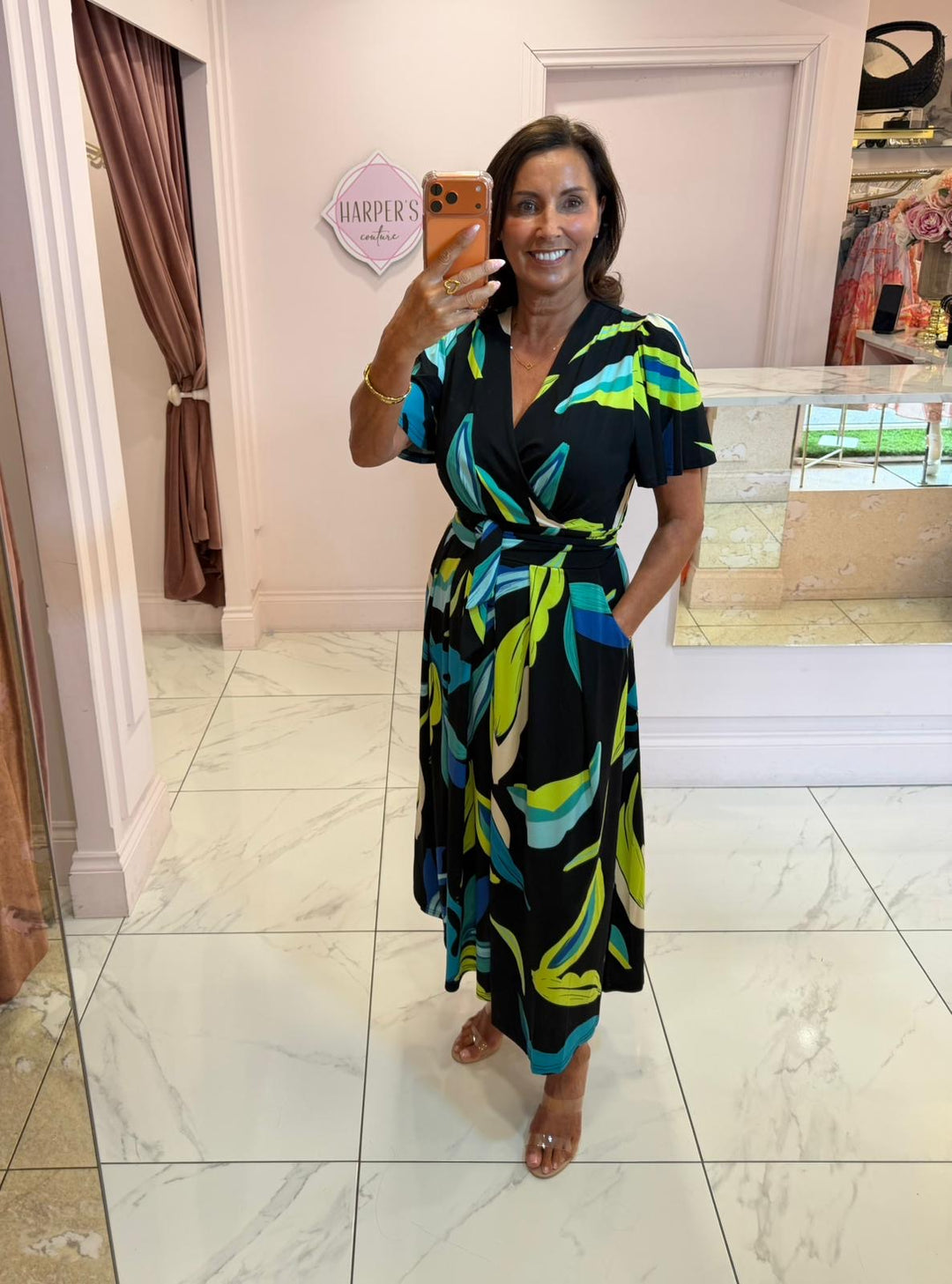 Estelle Bold Abstract Print Dress