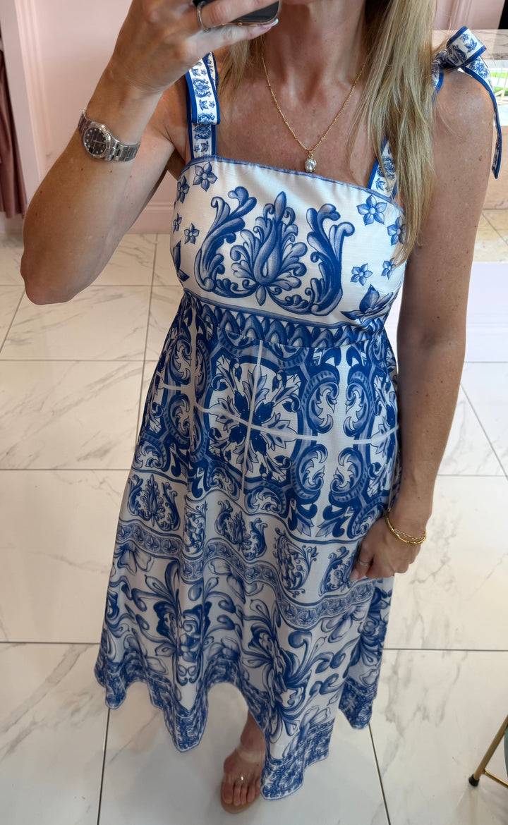 Ayla Blue Summer Maxi Dress