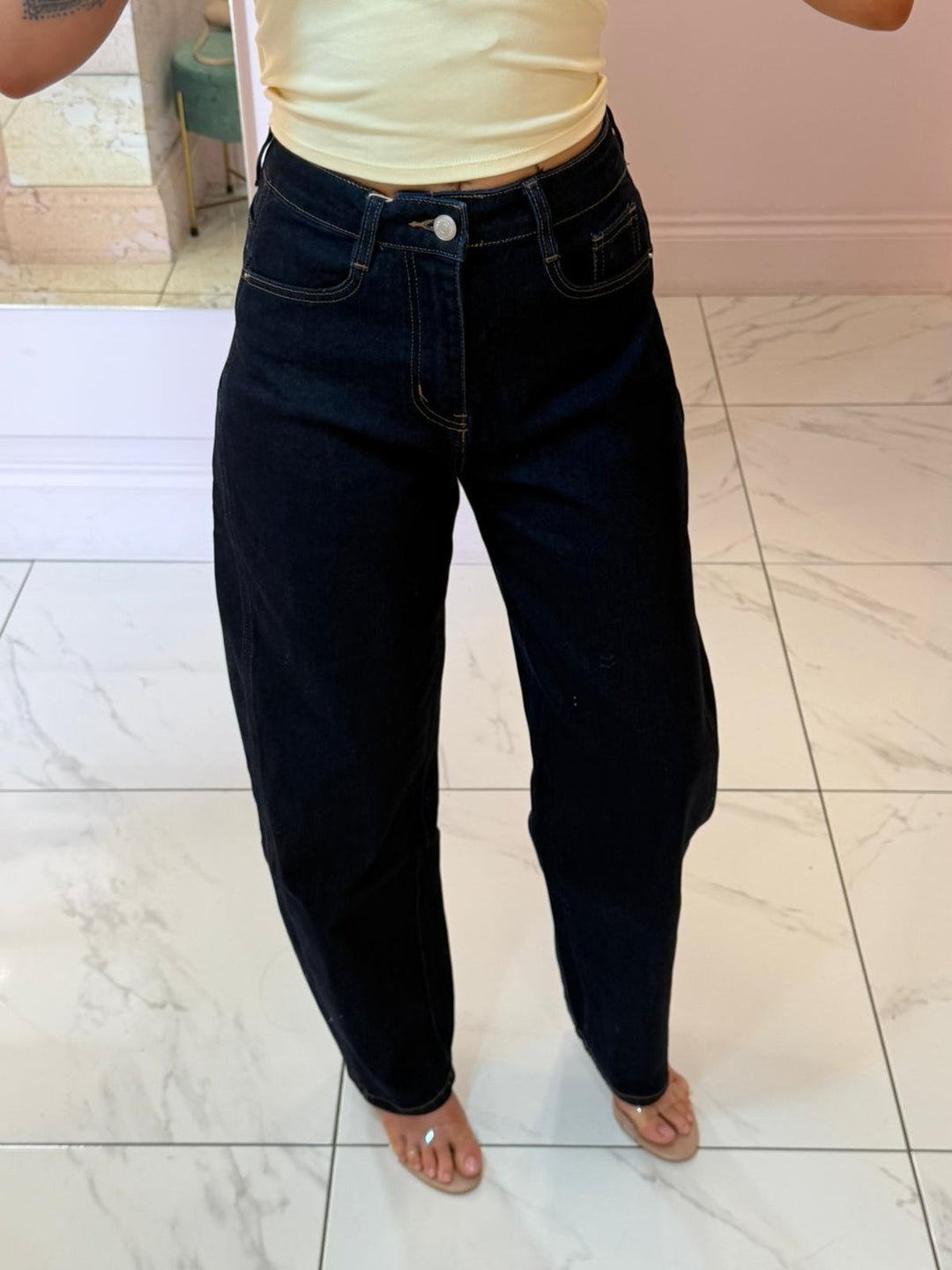 Indigo Barrel Stretch jeans