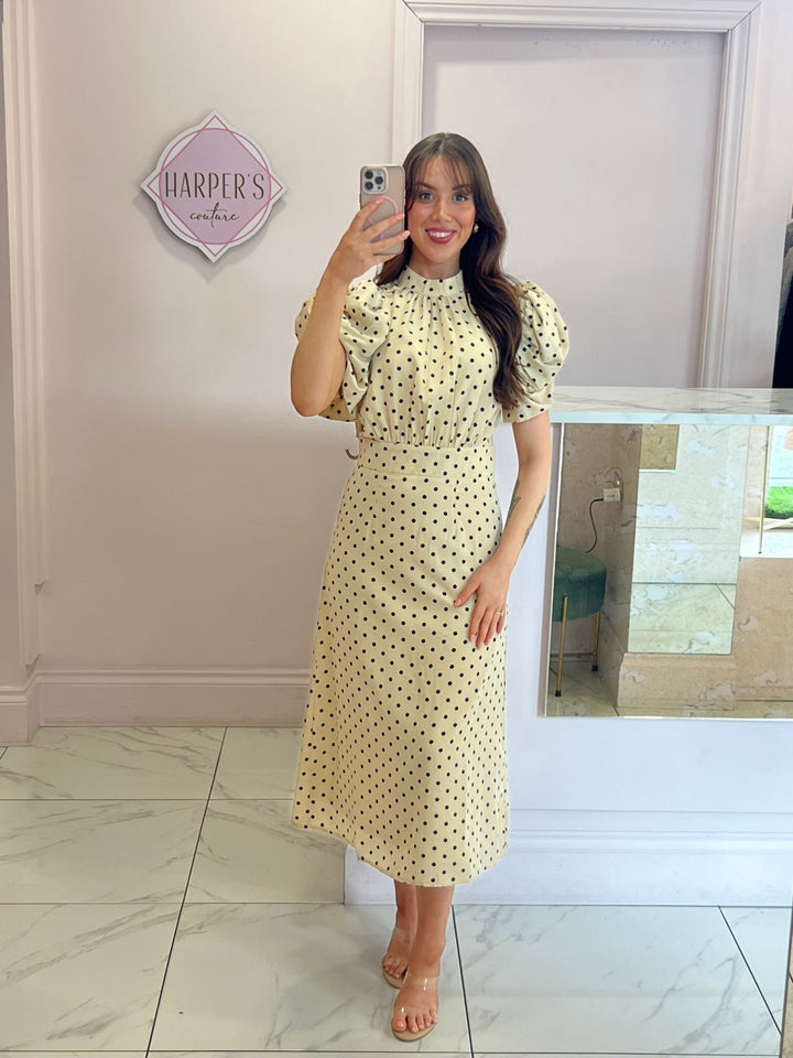 Daphne Polka Dot Midi Dress