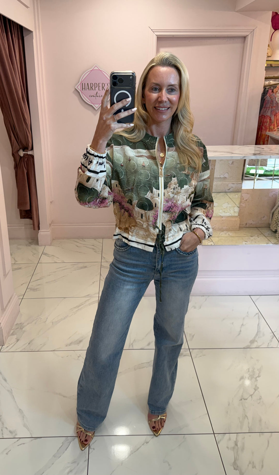 Mila Patterned Lightweight Jacket