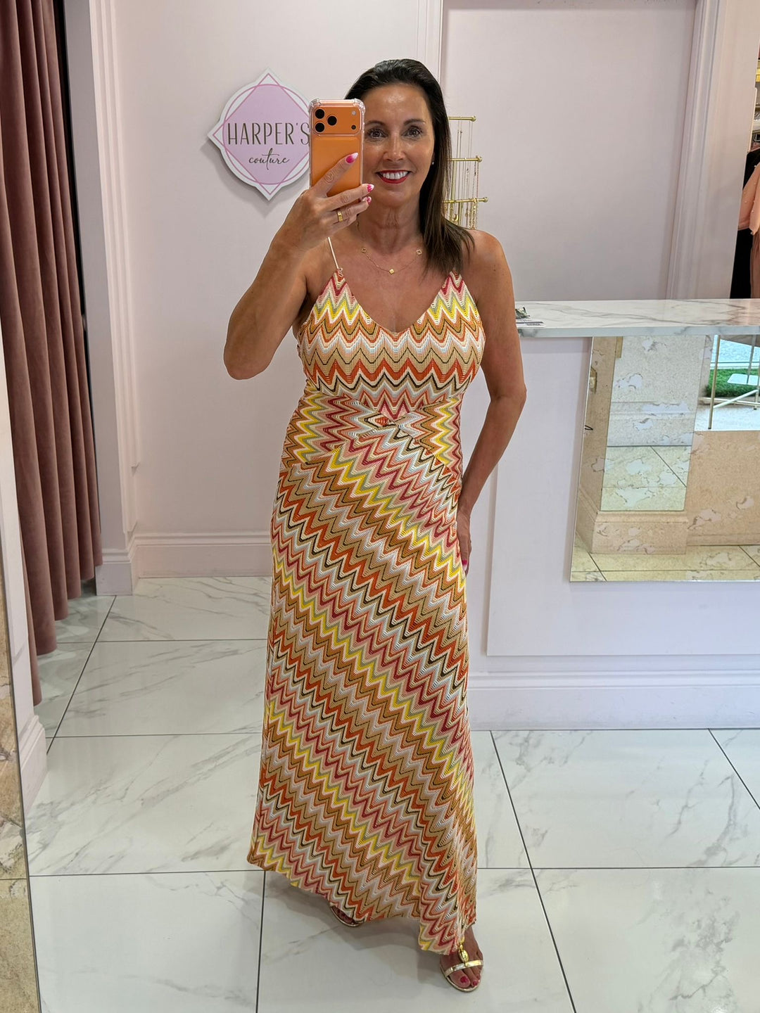 Azalia Aztec Print Summer Maxi Dress