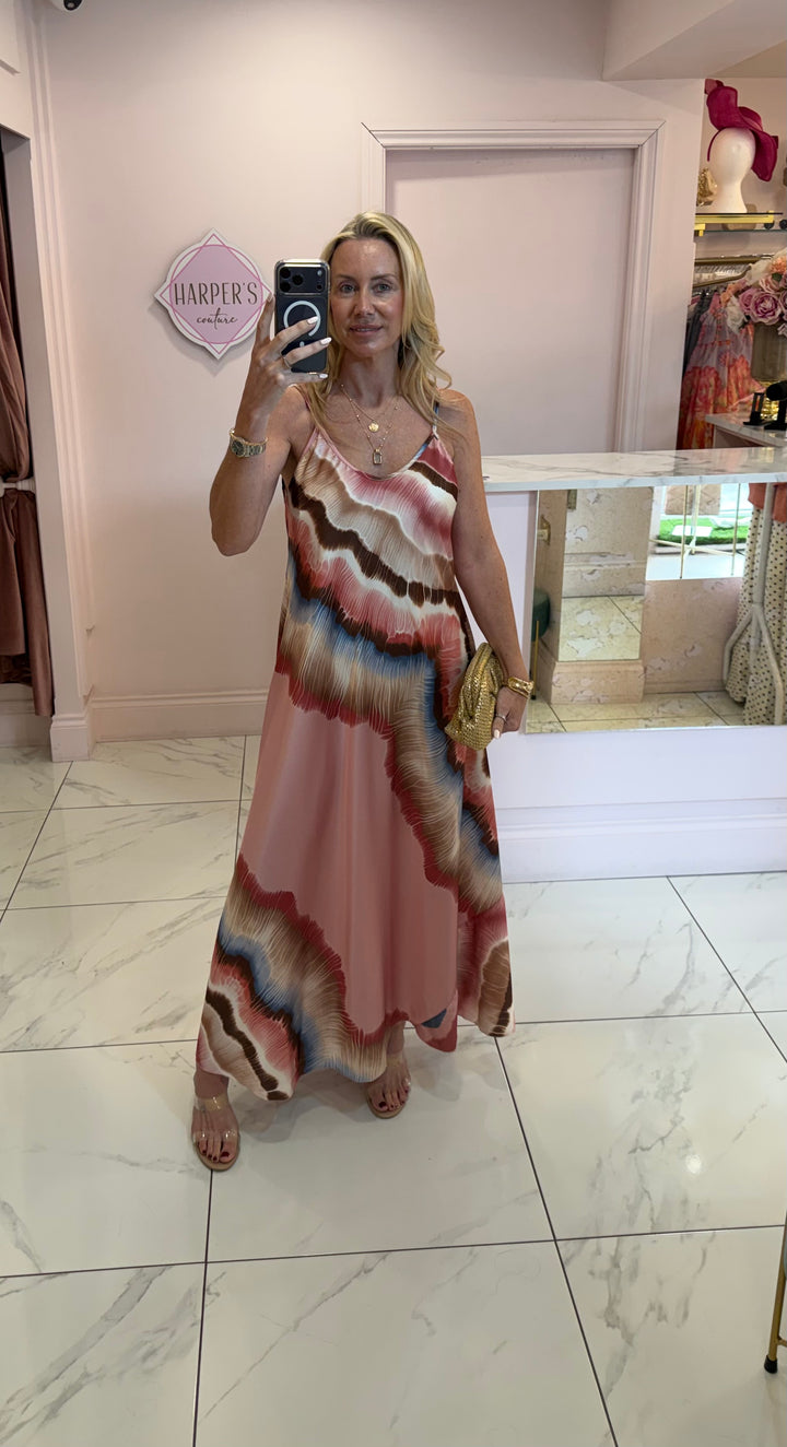 Florence Satin feel Maxi Dress