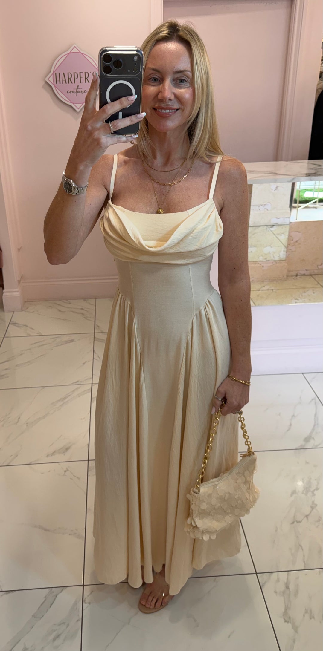 Bella Drape Front Dress
