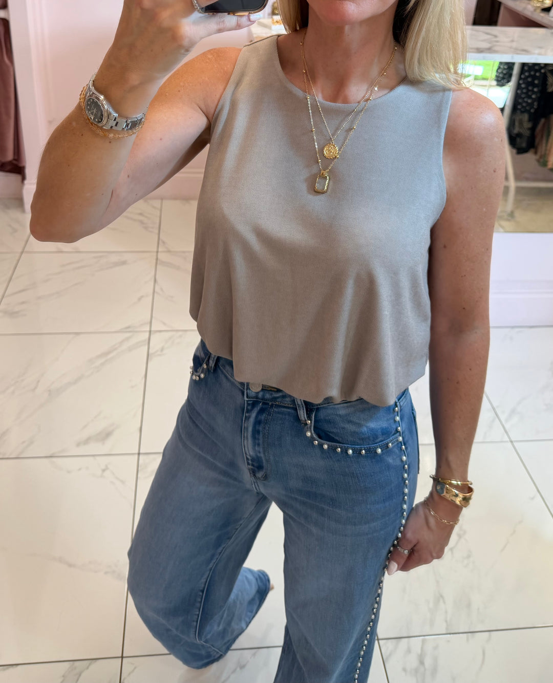 Ezme Soft Stretchy Puff Hem Top