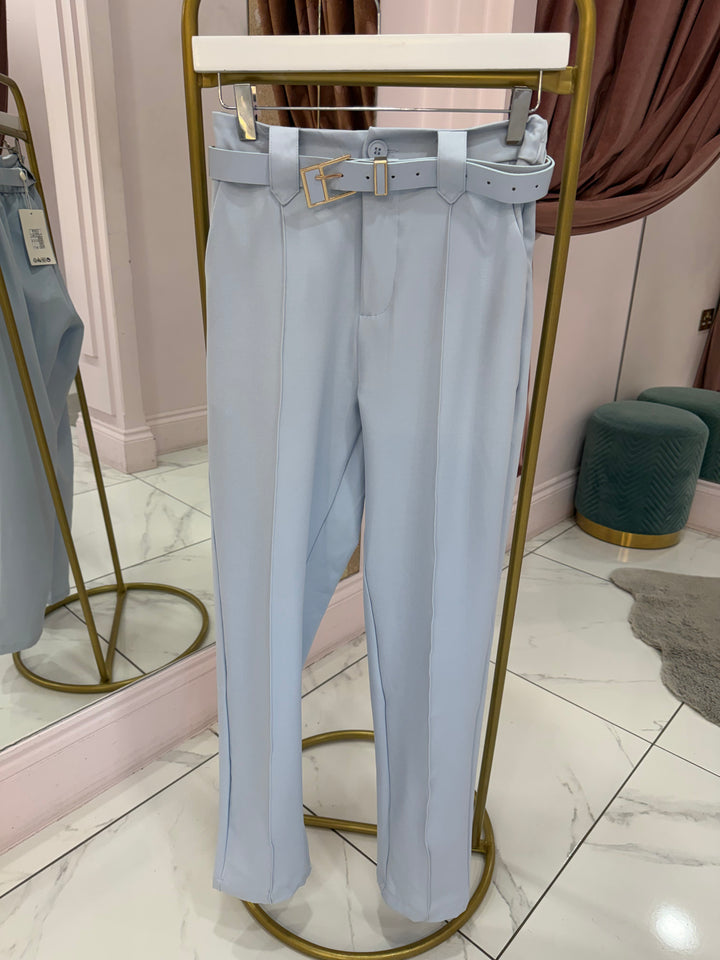 Izzy Tailored Tapered Leg Belted Trousers