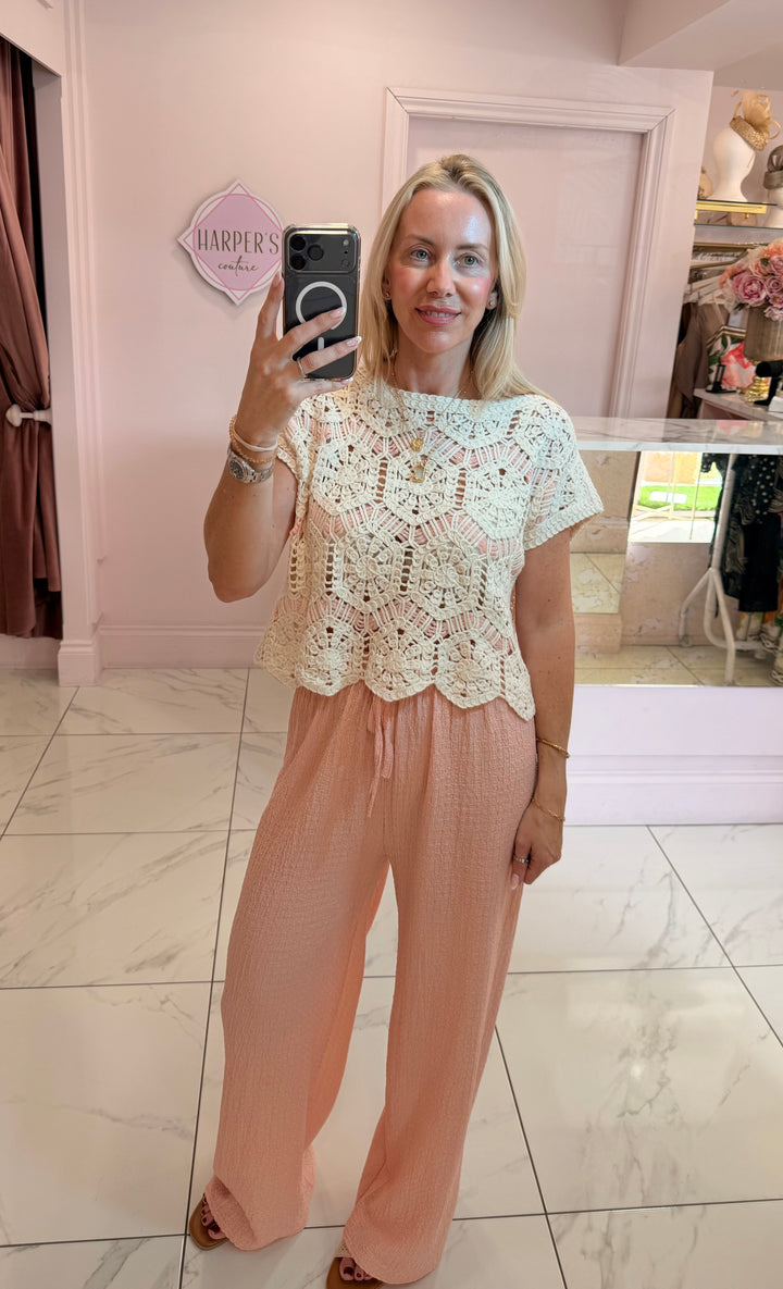 Amelia Crochet Detail Top
