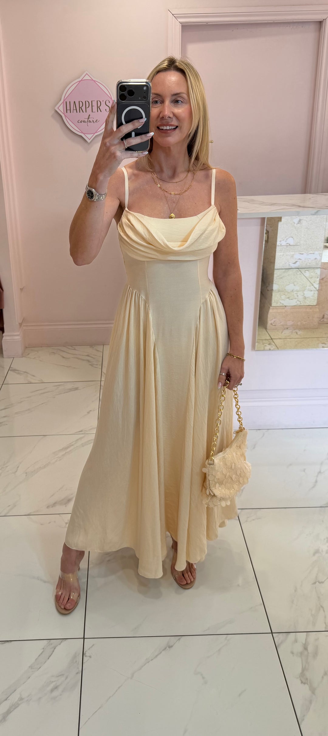 Bella Drape Front Dress