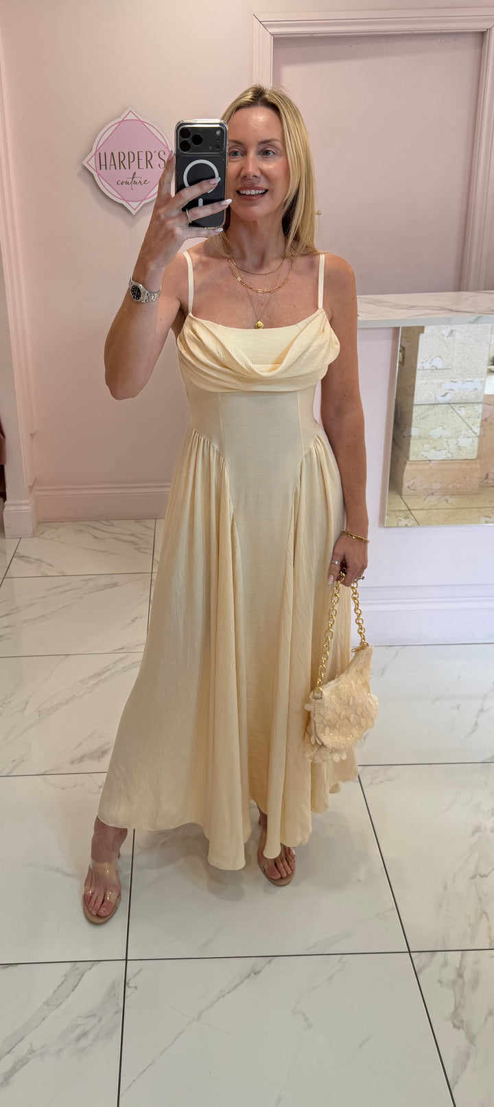 Bella Drape Front Dress