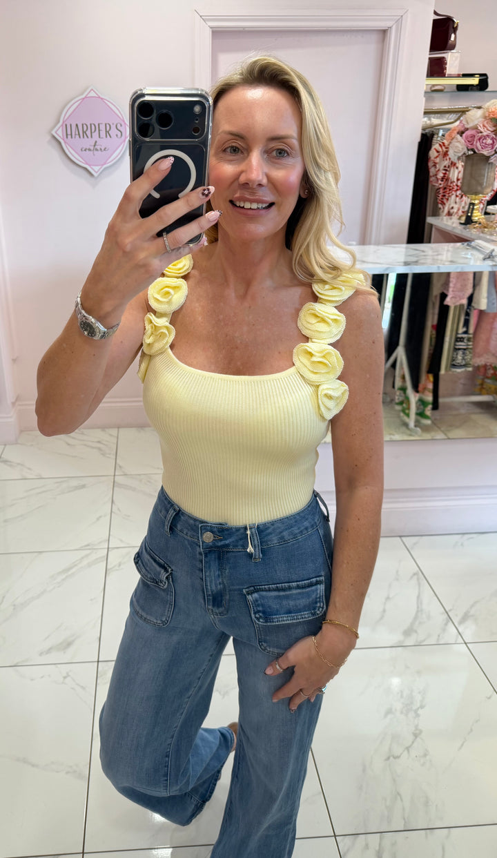 Audrey Rose Strap Fine Knit Top