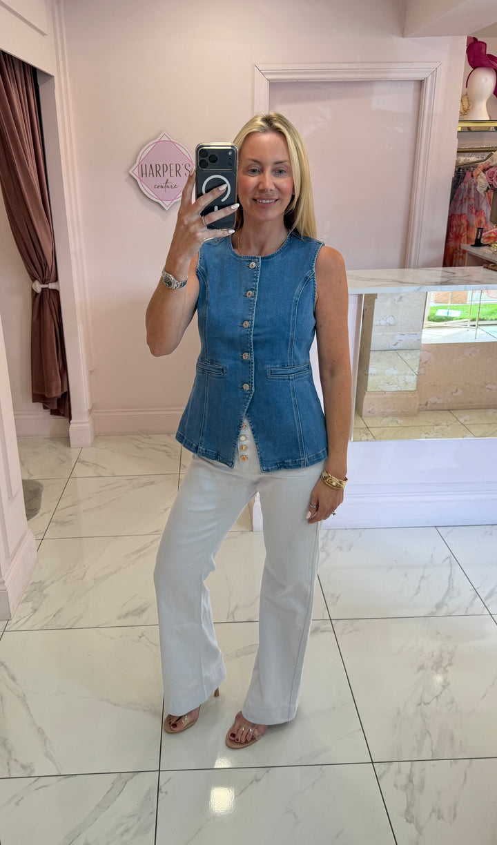 Edith Front Pocket kick Flare Jeans