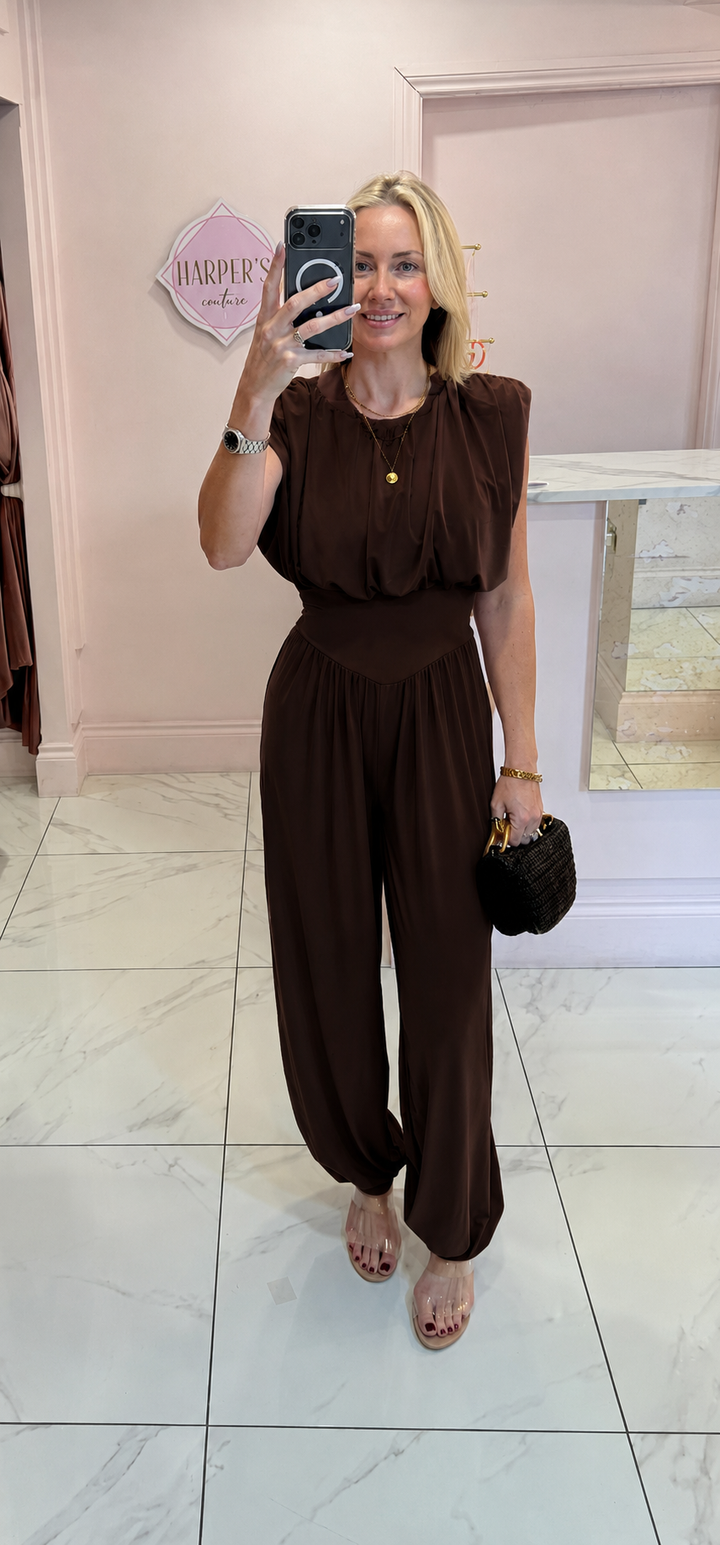 Maeve Harem Slinky Fabric Jumpsuit