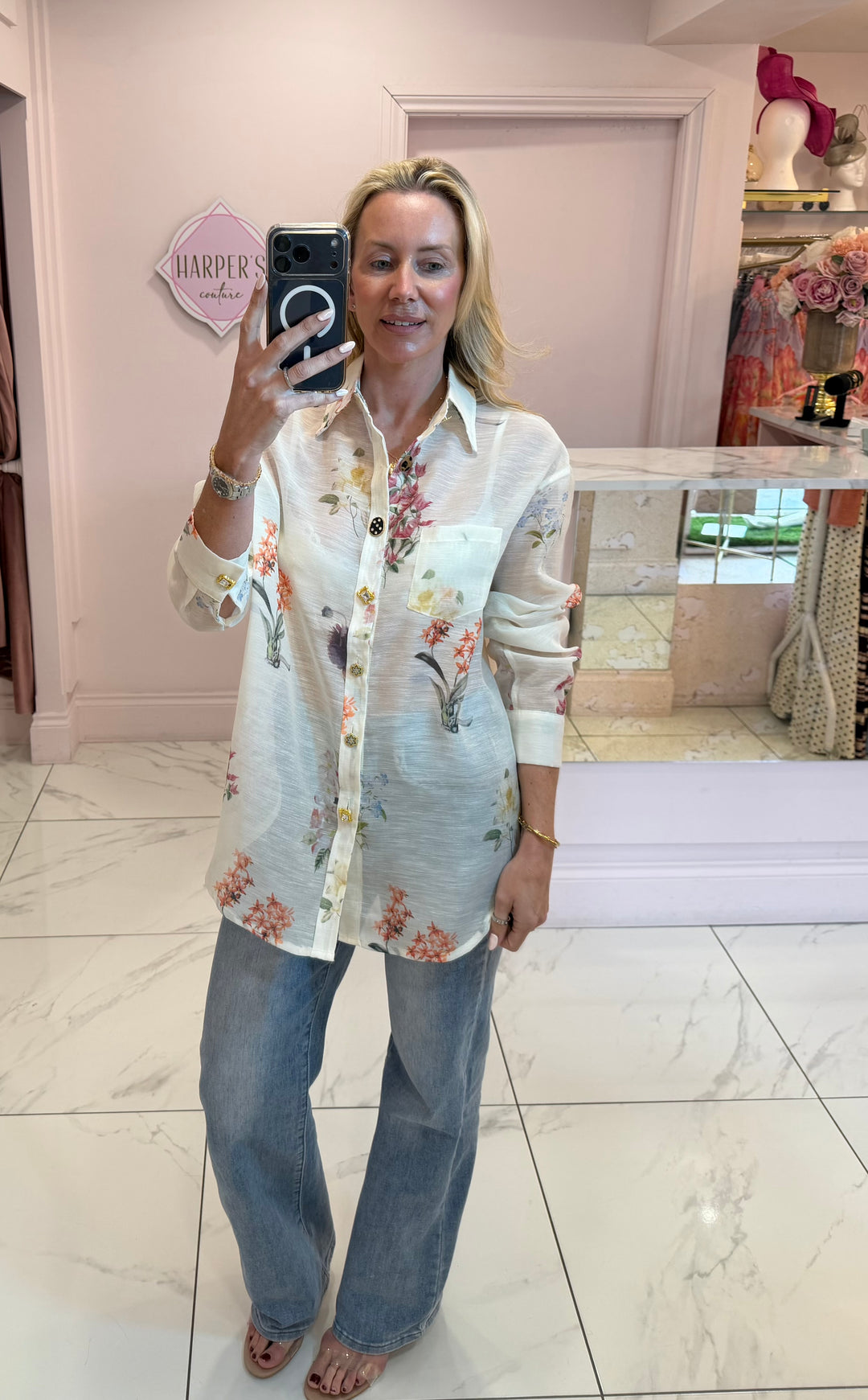 Flora Floral Detail Shirt/Blouse