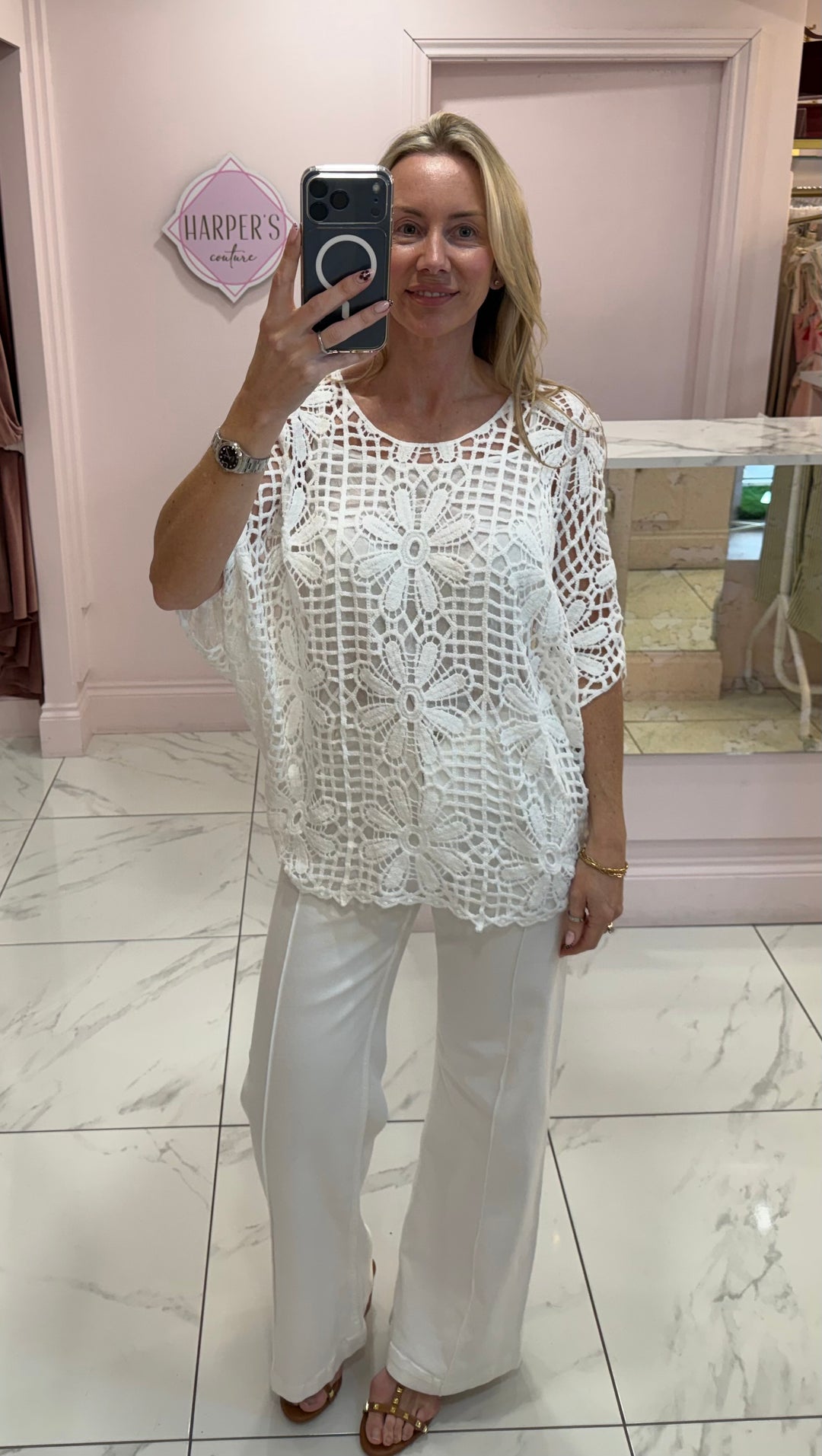 Casey Crochet Top With Vest
