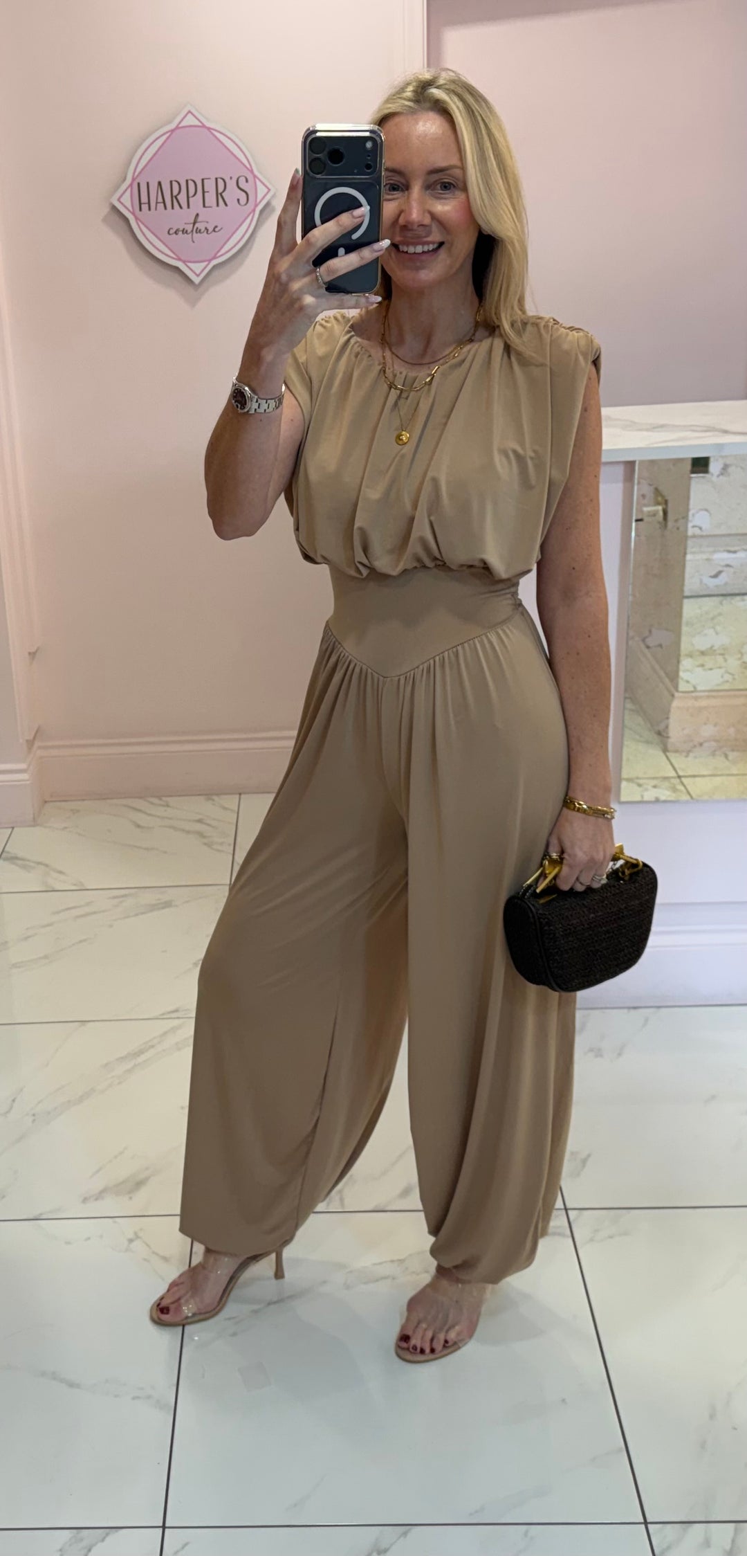 Maeve Harem Slinky Fabric Jumpsuit