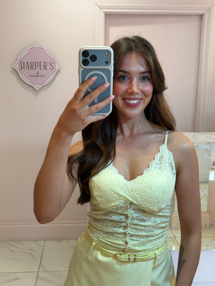Yvie Lemon Lace Top