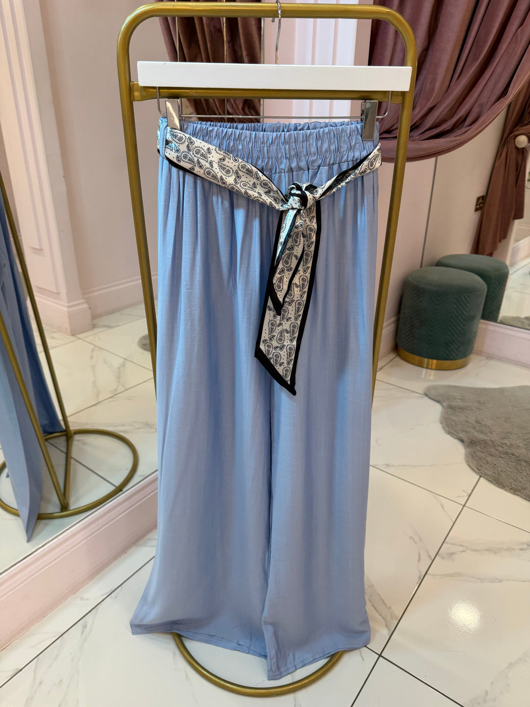 Tess Wide Leg Linen Feel Trousers