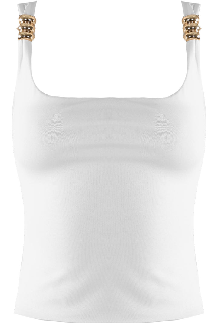 Super Soft Vest Top with Gold Detail