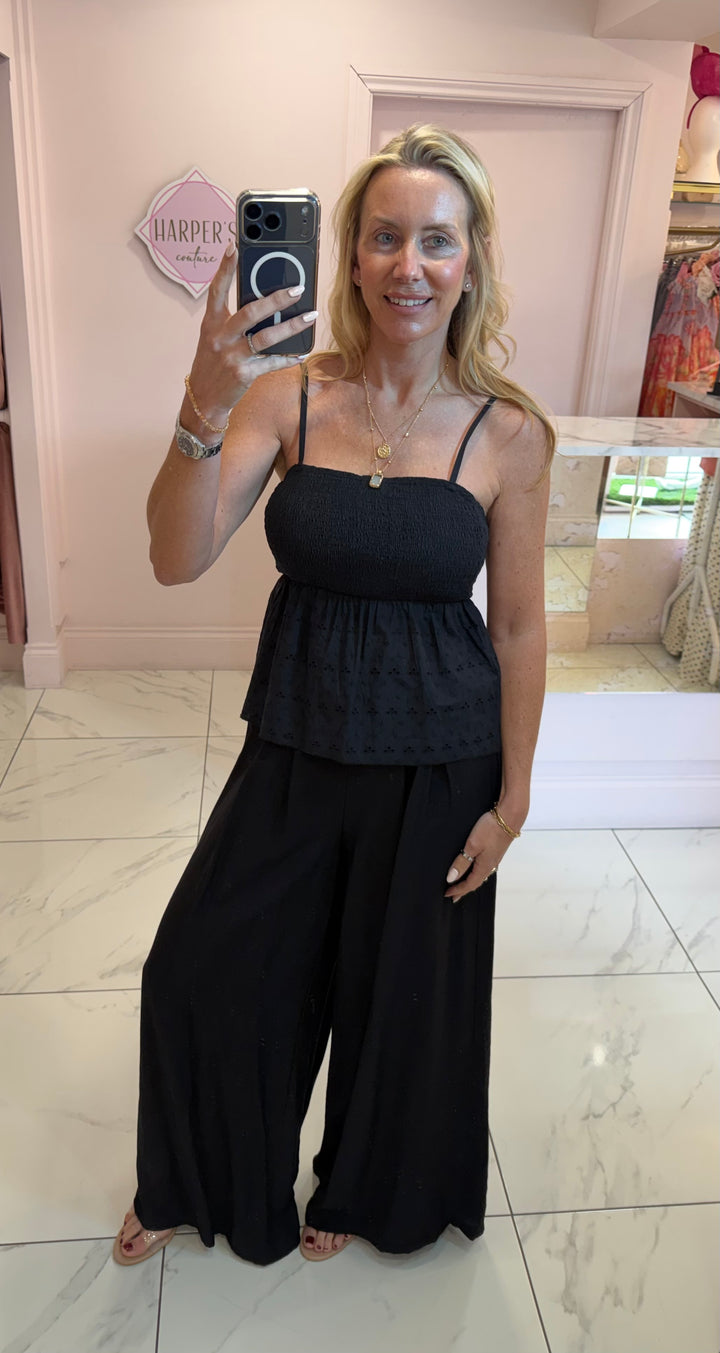 Shirred Peplum Top