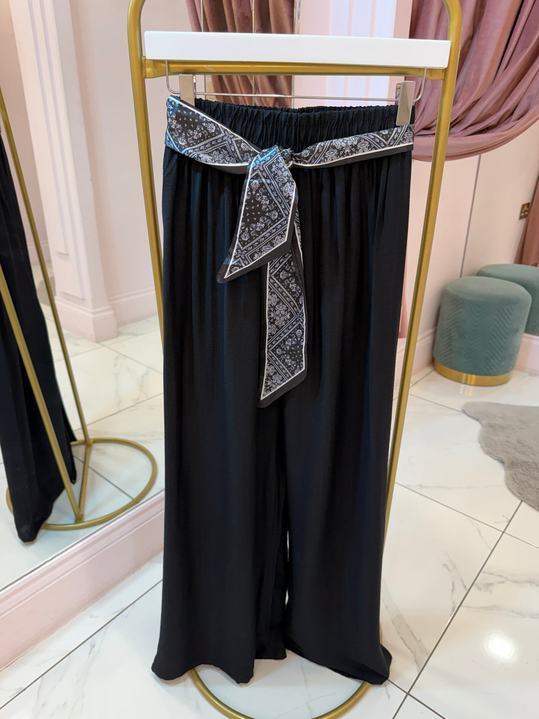 Tess Wide Leg Linen Feel Trousers