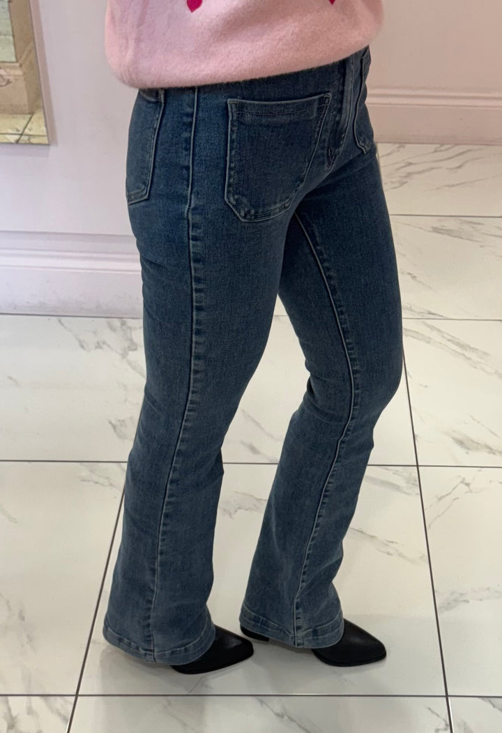 Arden Front Pocket kick Flare Jeans