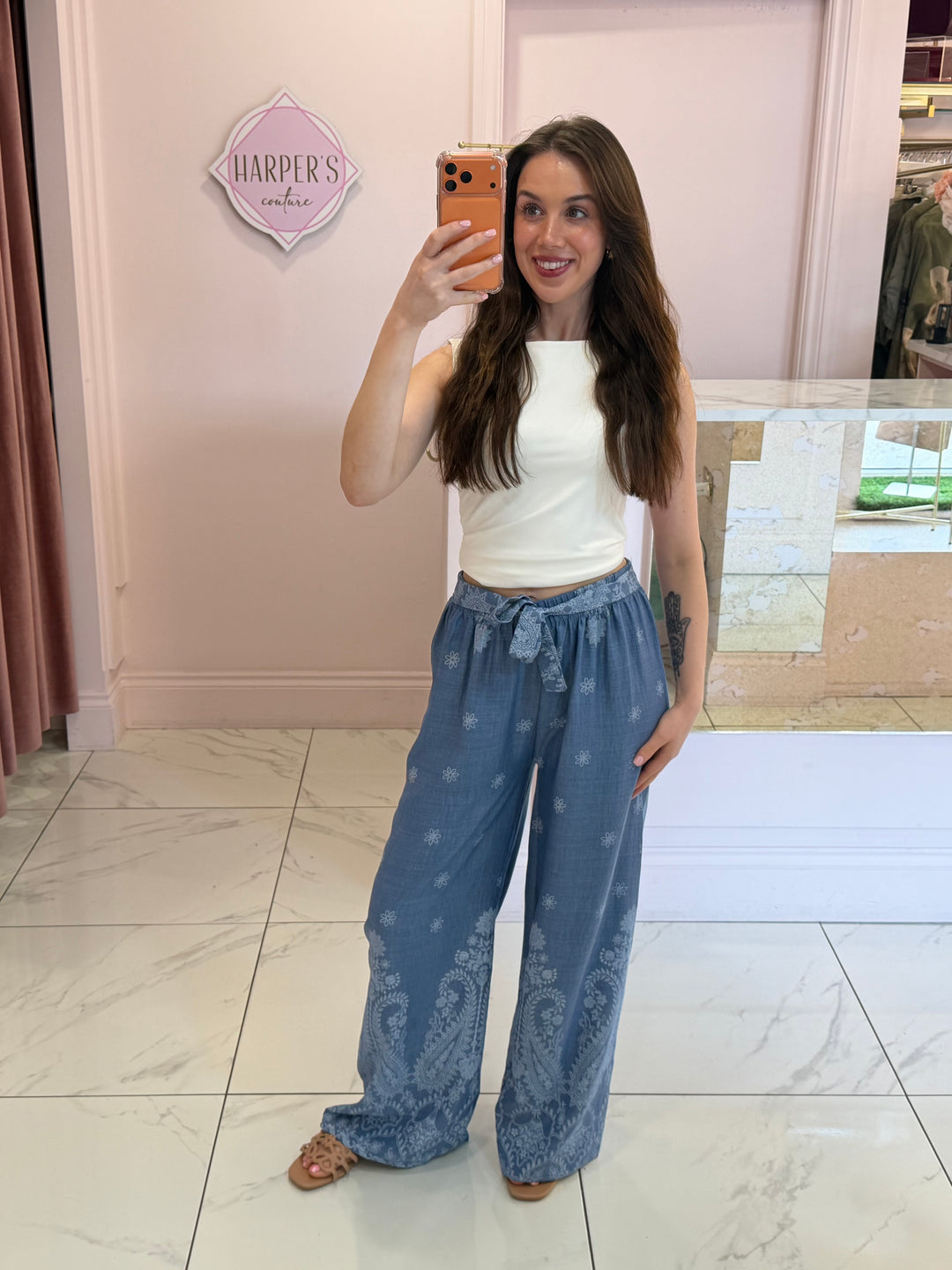 Polly Soft Demin Lightweight Trousers