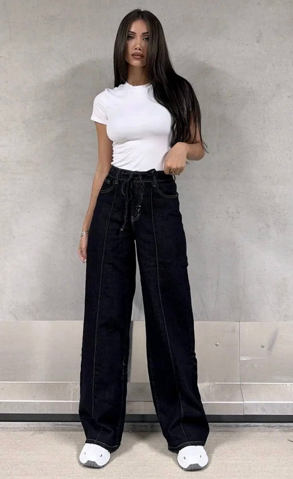 Charlie Indigo Seam Front Jeans with detachable belt