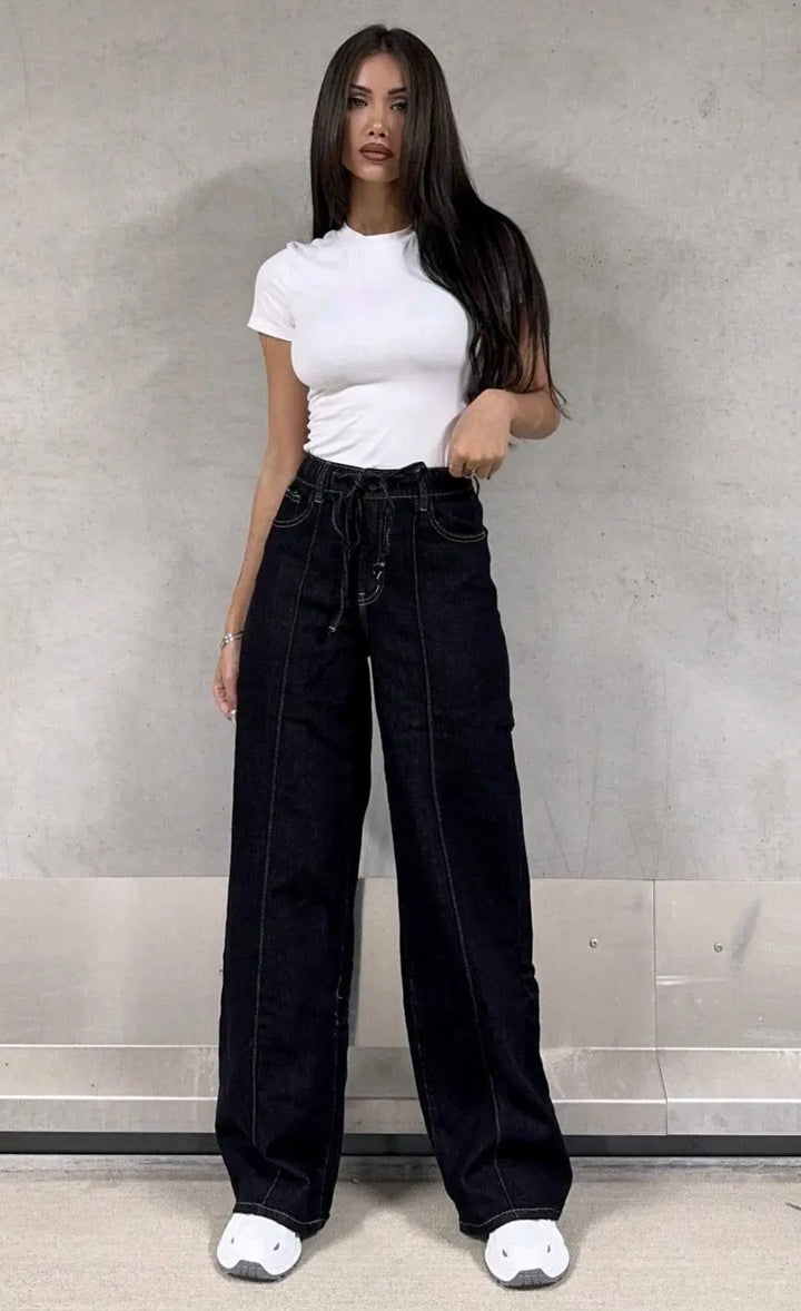 Charlie Indigo Seam Front Jeans with detachable belt