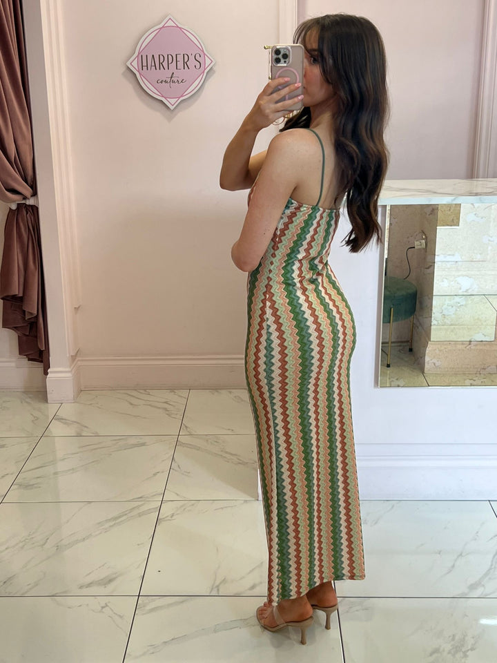 Laura Zig Zag Cami Midi Dress