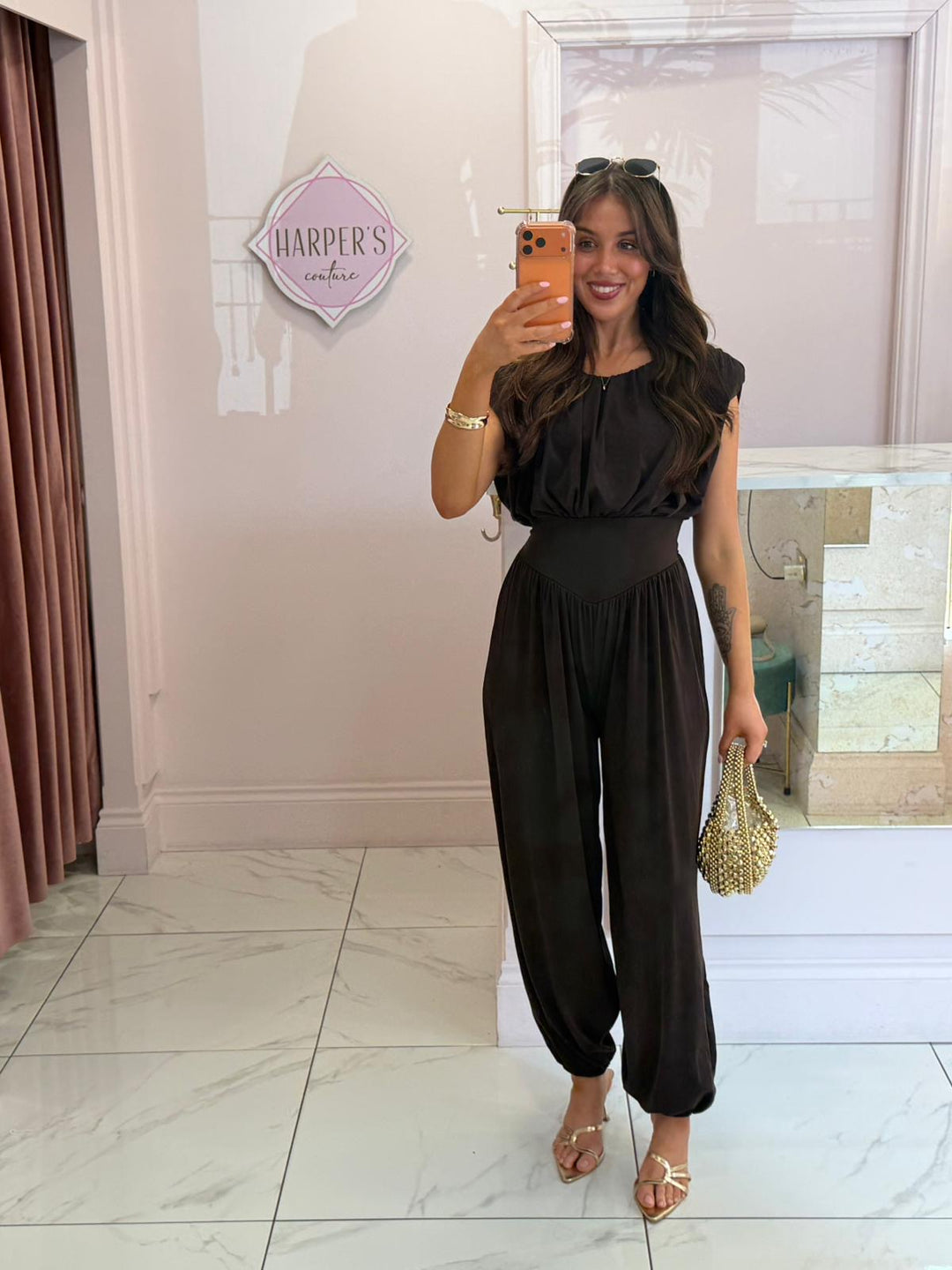 Maeve Harem Slinky Fabric Jumpsuit