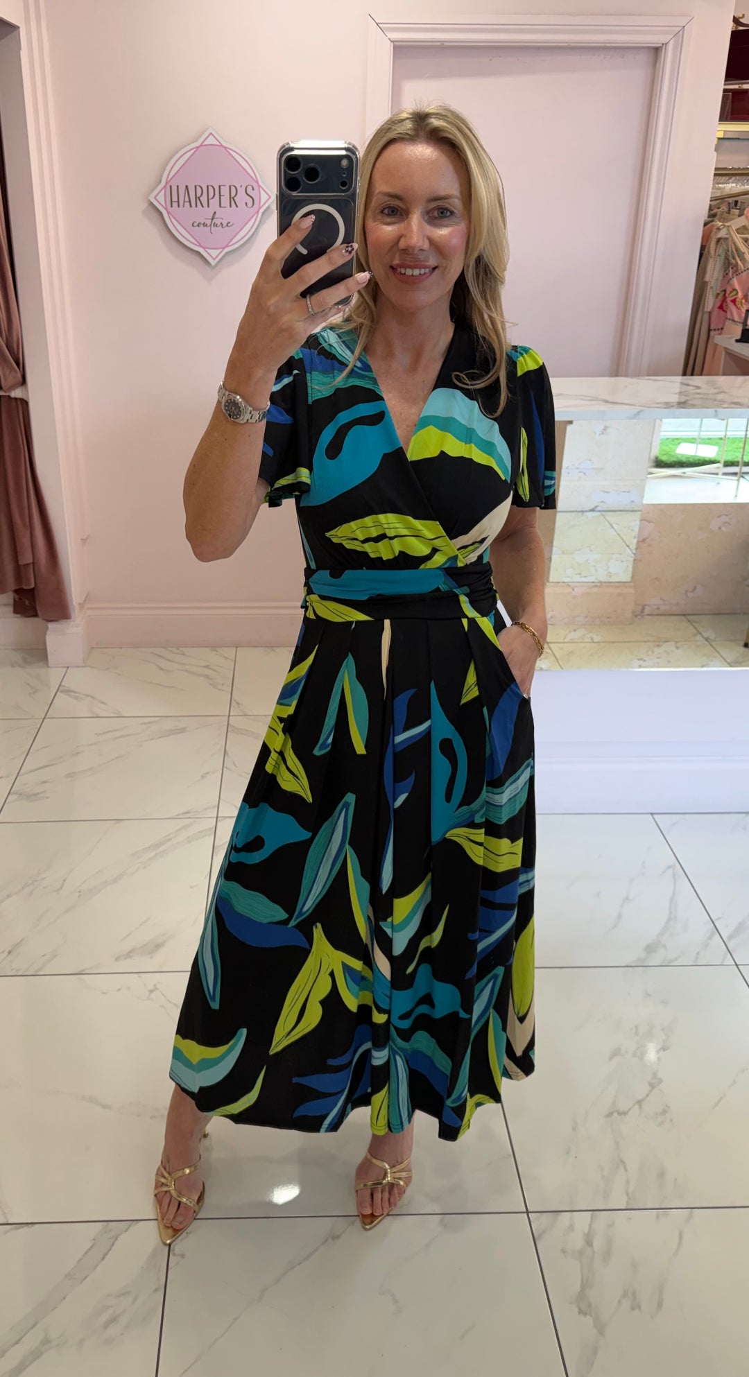 Estelle Bold Abstract Print Dress