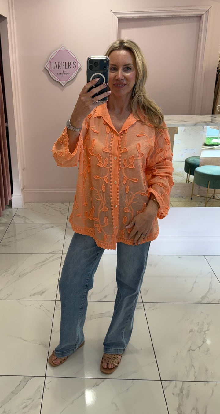 Lulu Embroidery Detail Shirt Blouse
