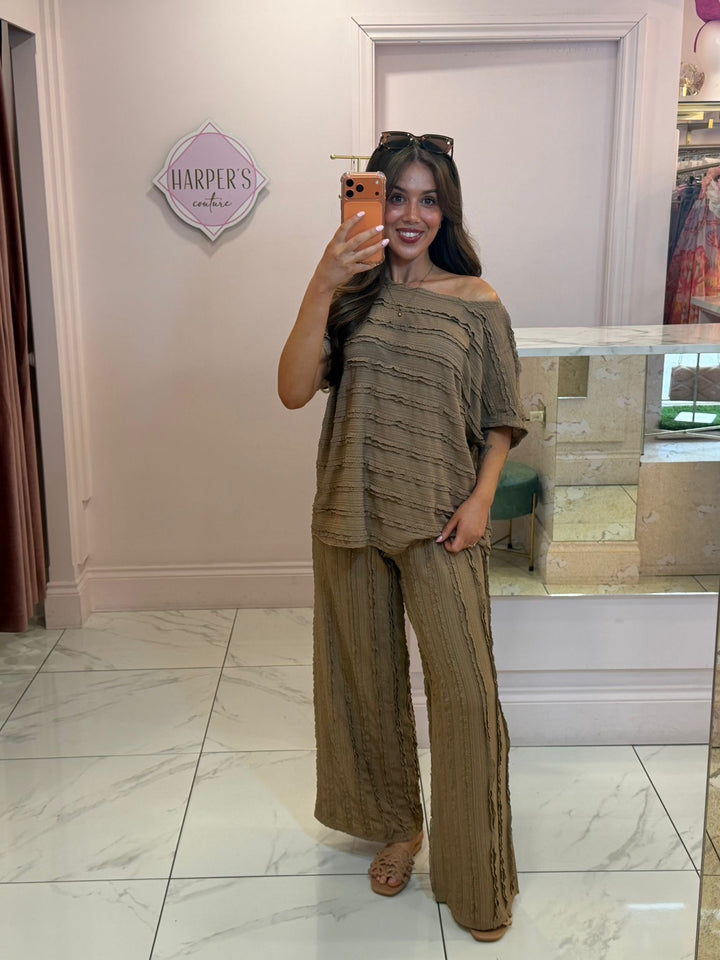 Hattie Ruffle Top &amp; Trouser Co Ord