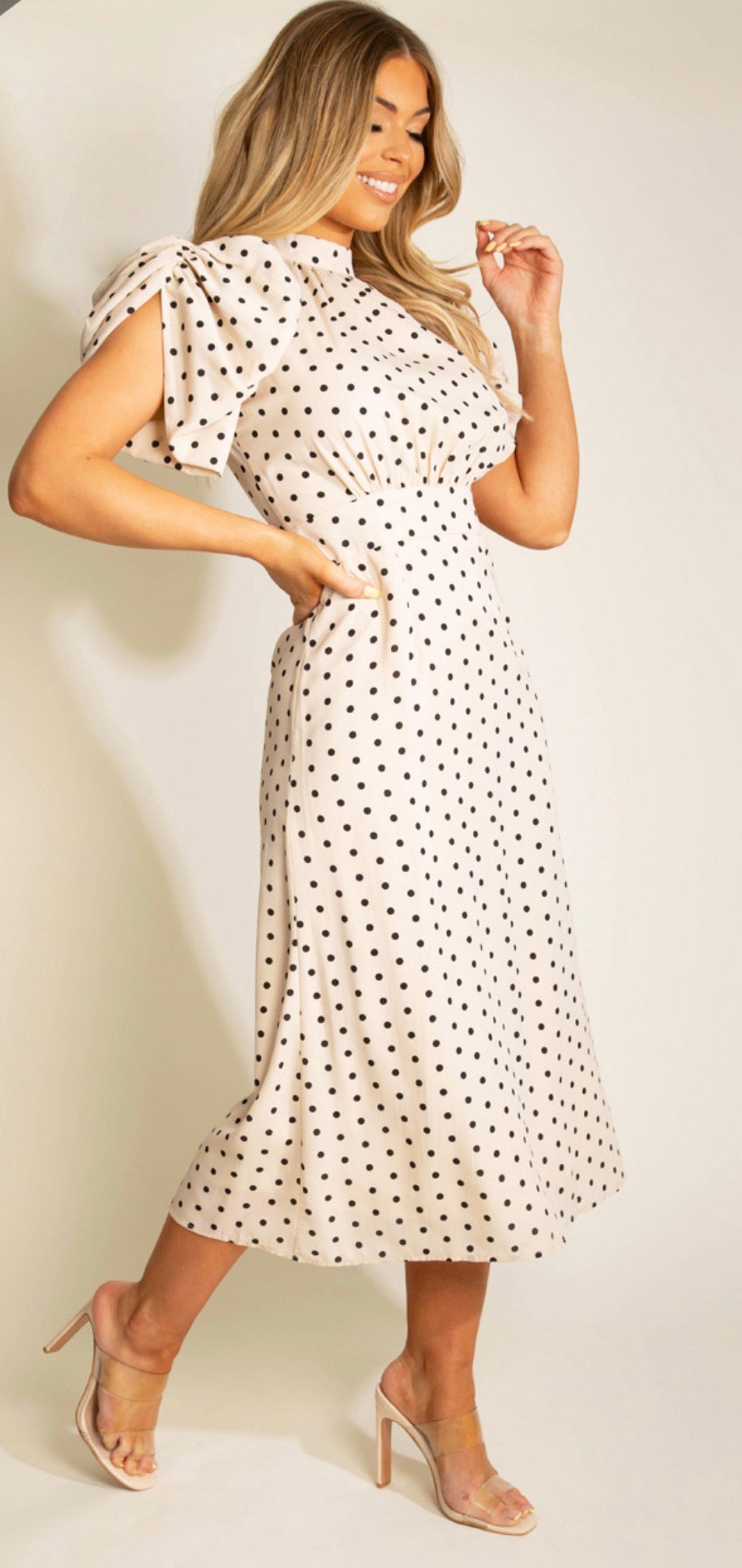 Daphne Polka Dot Midi Dress