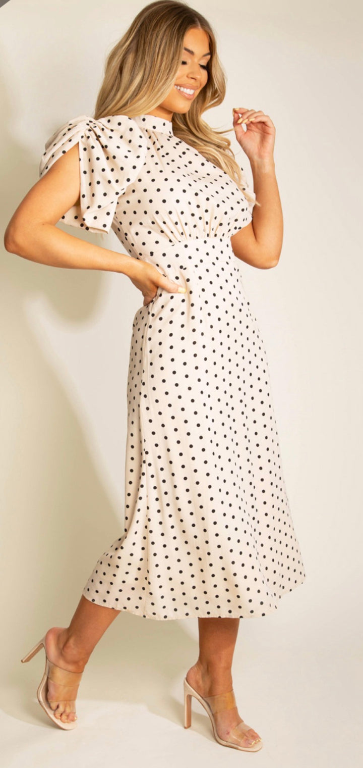 Daphne Polka Dot Midi Dress