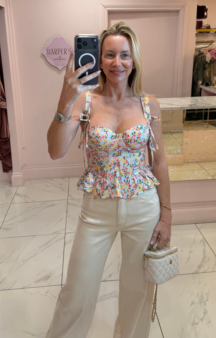 Astra Floral Corset Top