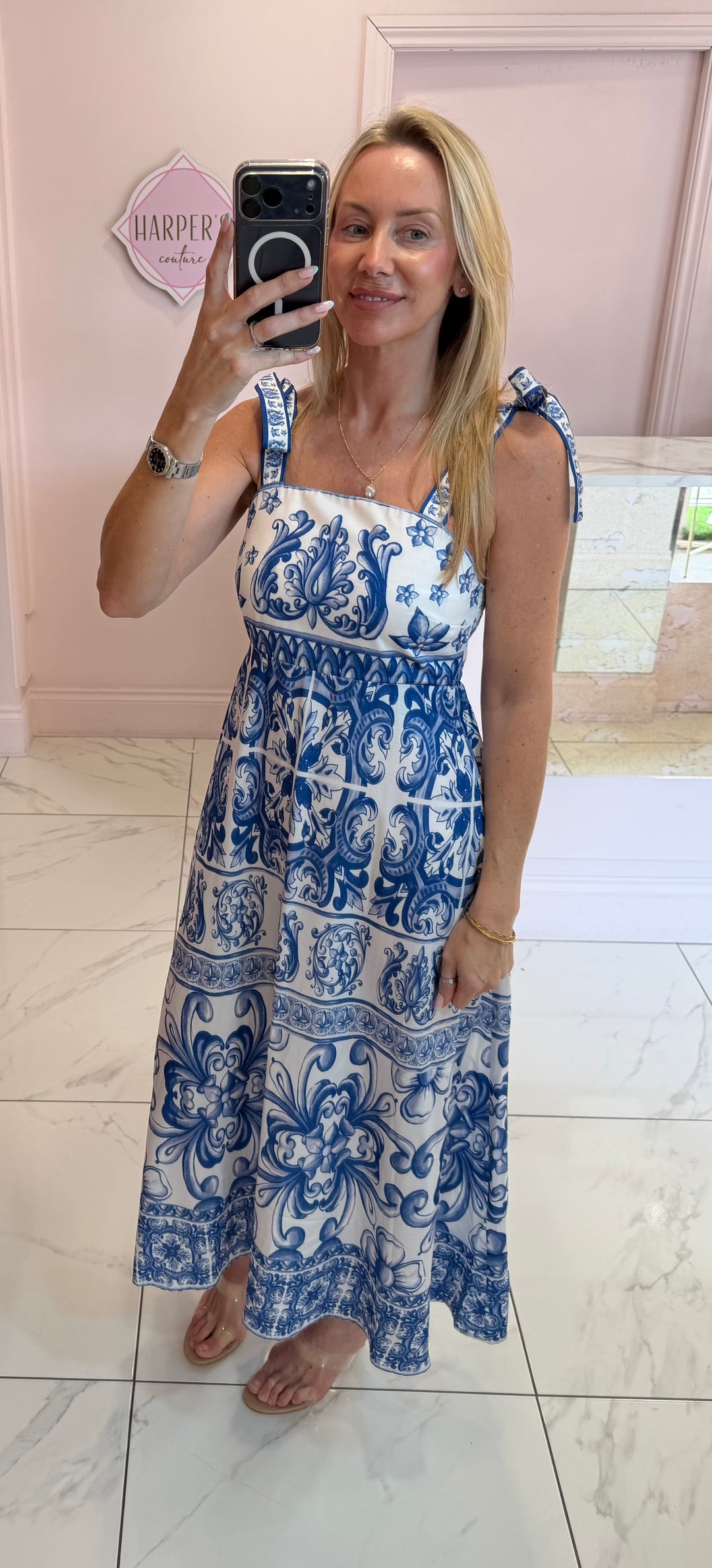 Ayla Blue Summer Maxi Dress