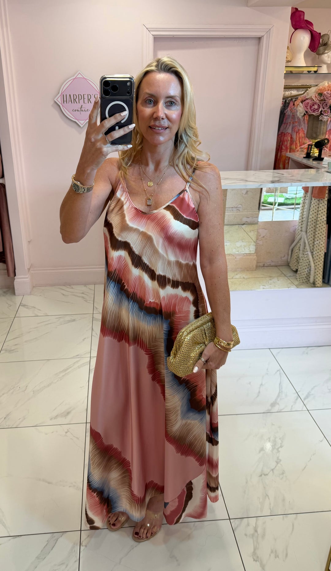 Florence Satin feel Maxi Dress