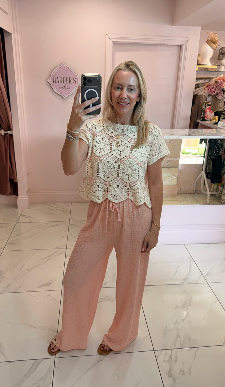 Amelia Crochet Detail Top