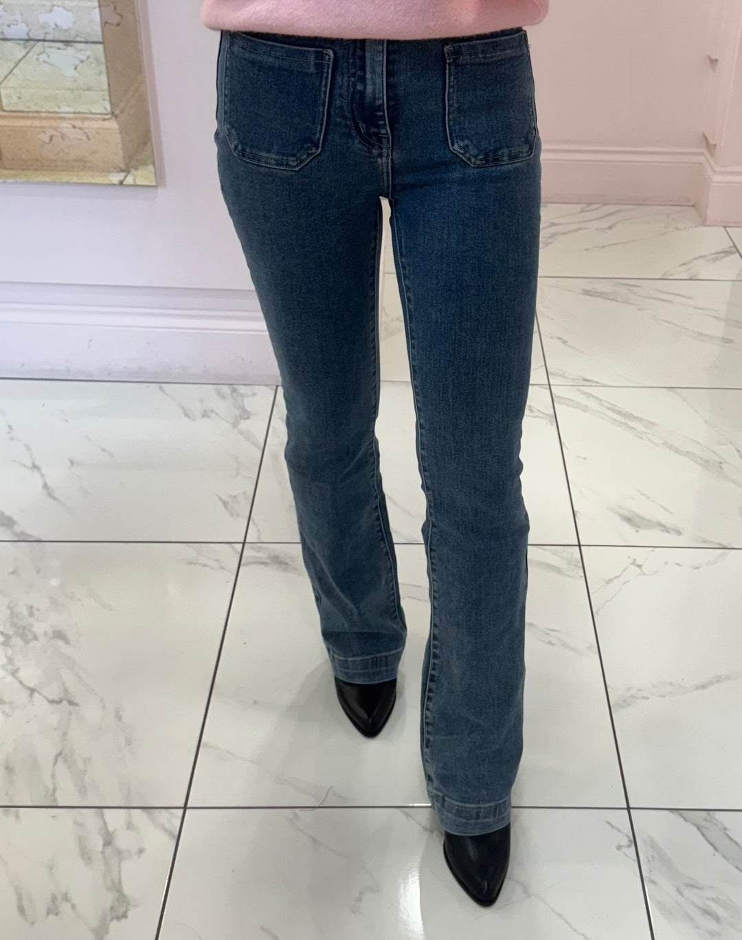 Arden Front Pocket kick Flare Jeans