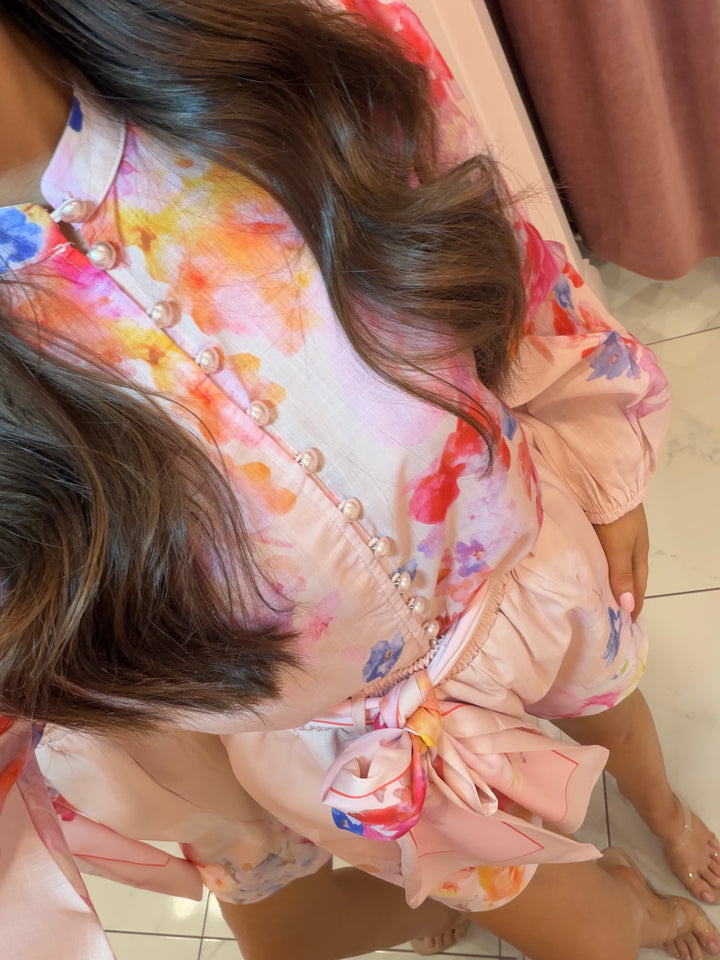 Chrissie Shirt Top &amp; Shorts Co Ord Set