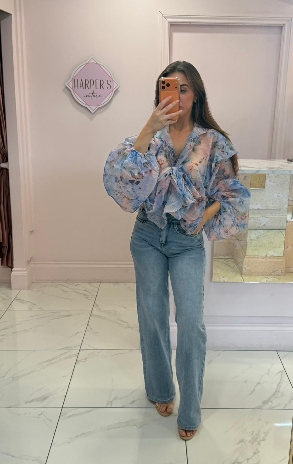 Charlotte Floral Detail Shirt/Blouse