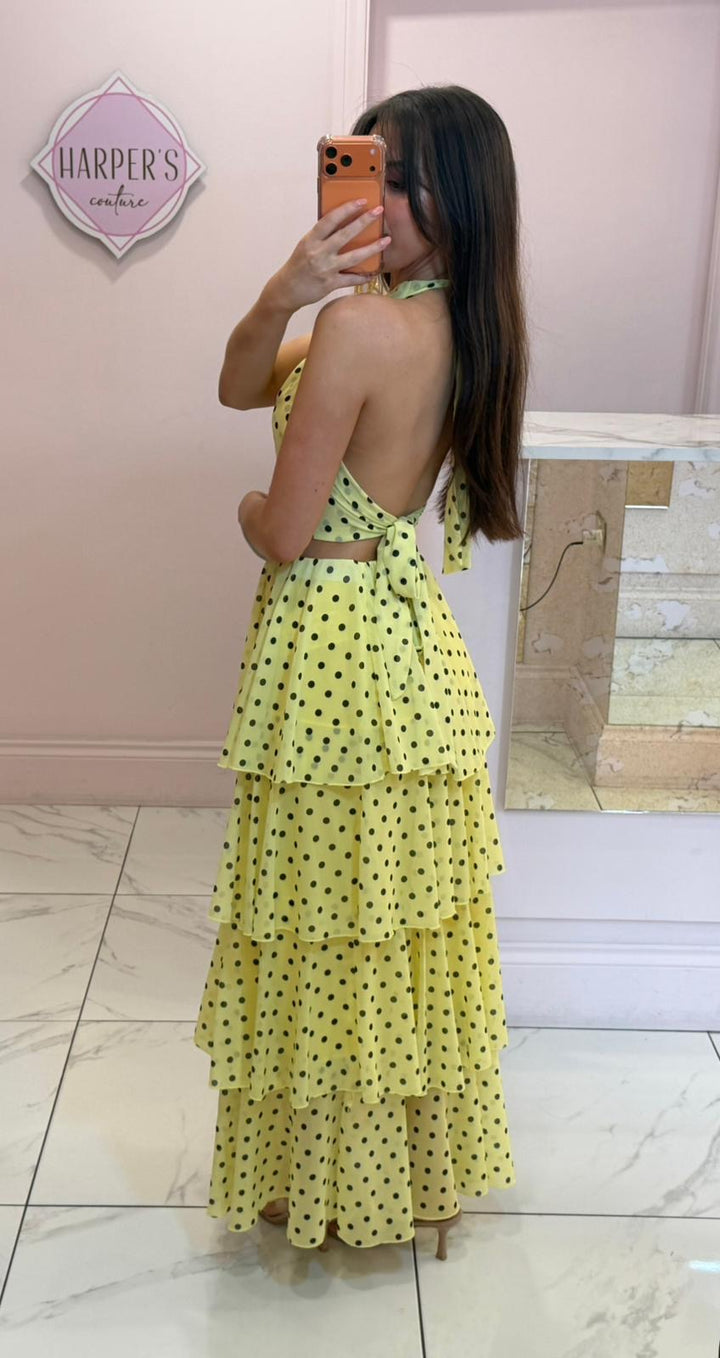 Laura Polka Dot Tiered Skirt &amp; Top CoOrd