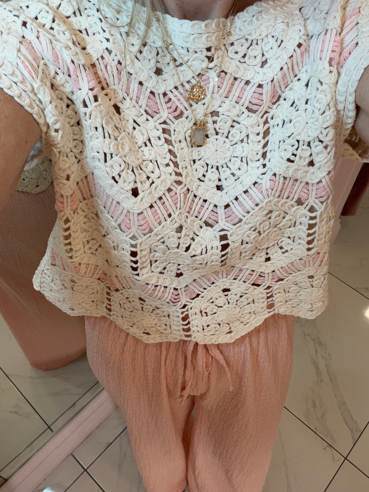 Amelia Crochet Detail Top