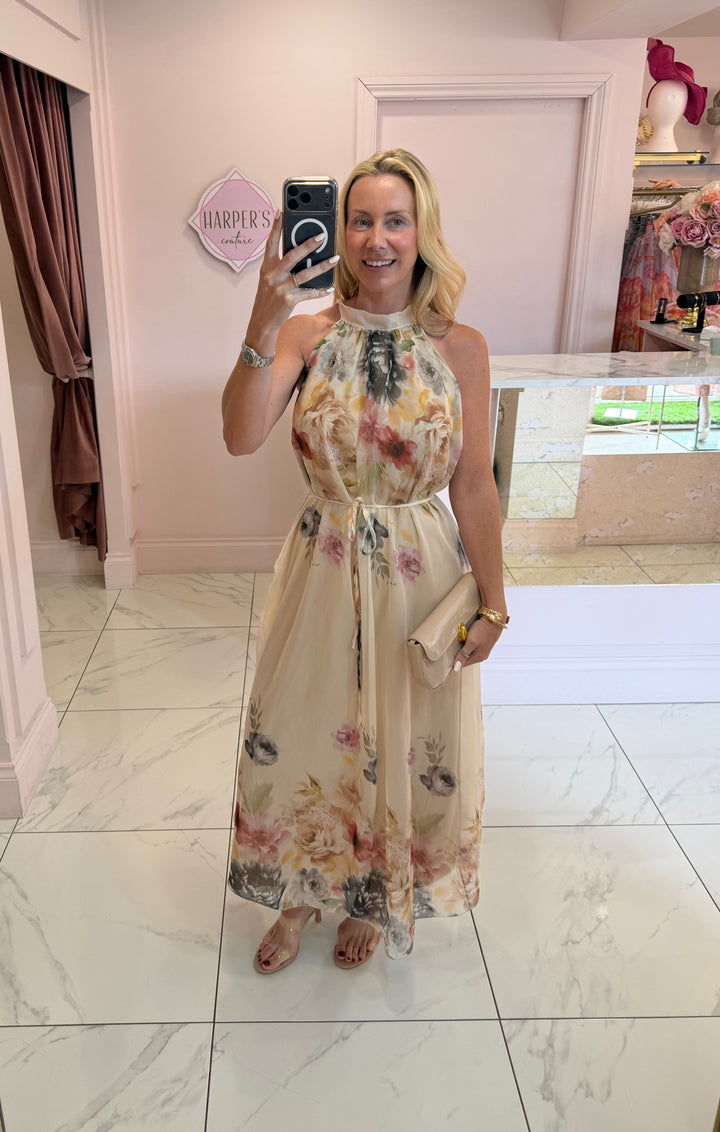 Elodie Halter Neck Summer Maxi Dress
