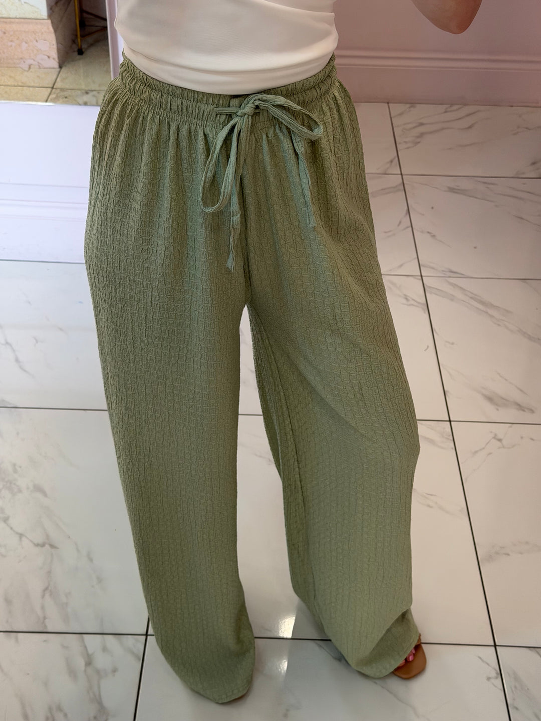 Bec Lightweight Textured Trousers