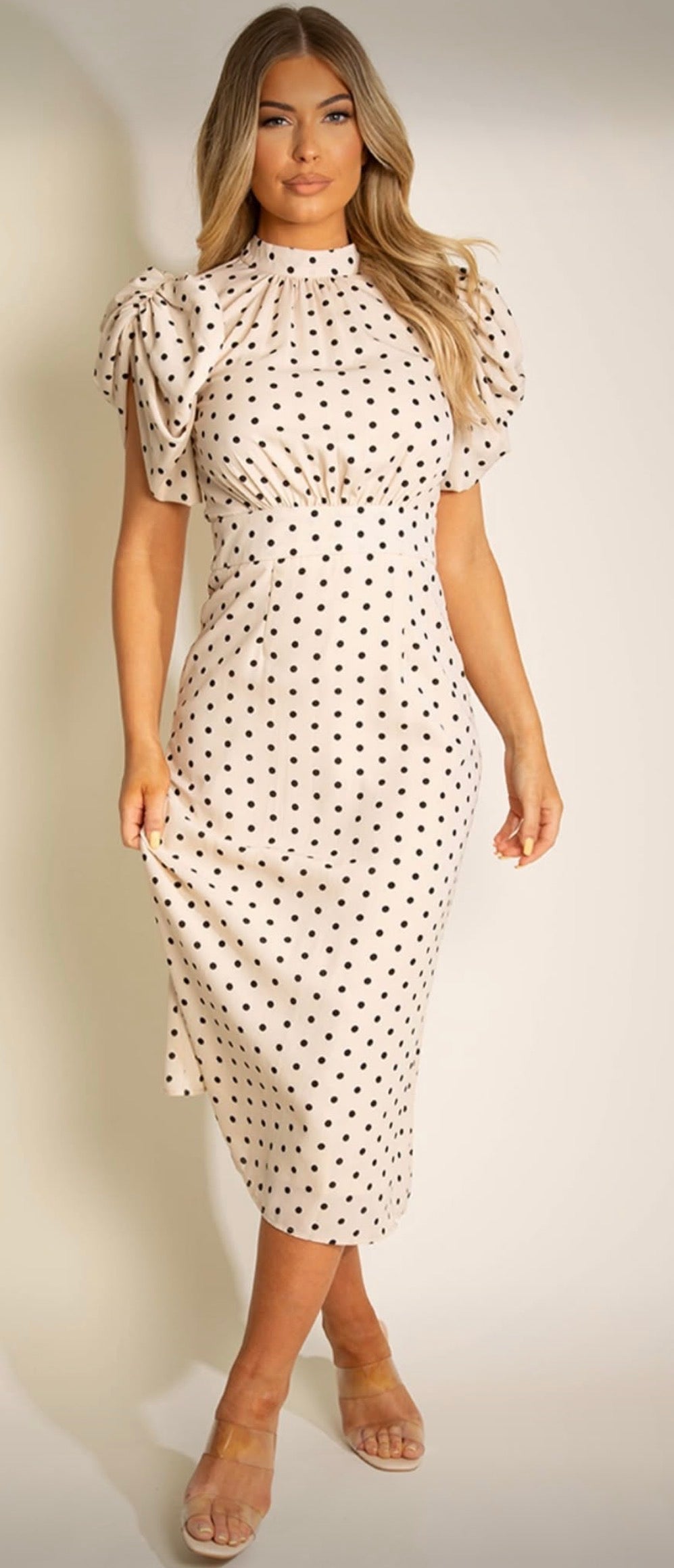 Daphne Polka Dot Midi Dress
