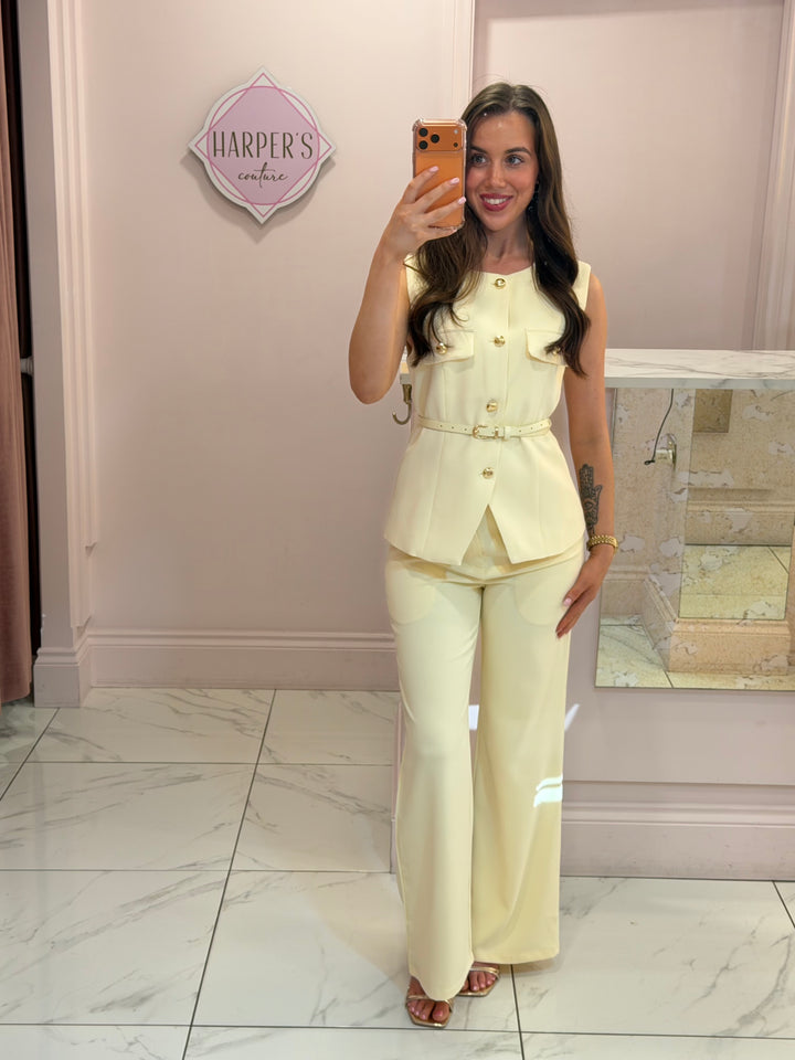 Natasha Tailored Belted Waistcoat
