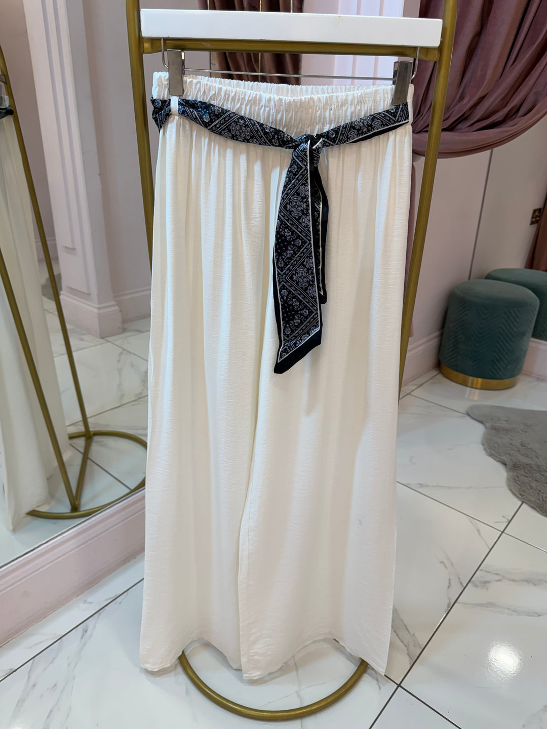 Tess Wide Leg Linen Feel Trousers