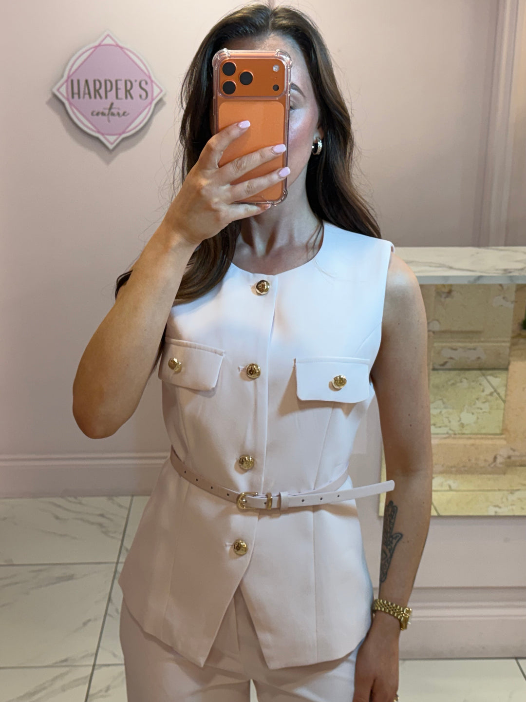 Natasha Tailored Belted Waistcoat